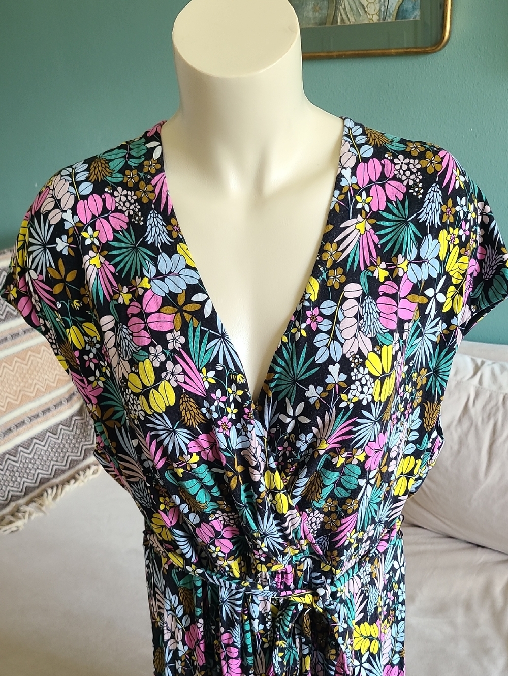 Boden Eleanor Floral V-Neck Maxi Dress